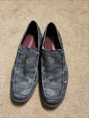 Mark Nason Green Camouflage Slip-On Loafers for Men